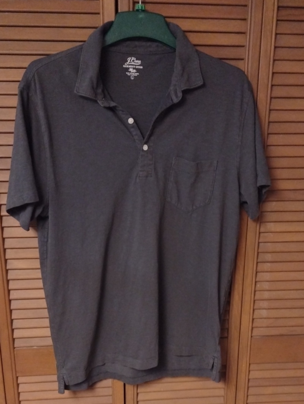 Men's J. Crew Pocket Polo Gray LG.